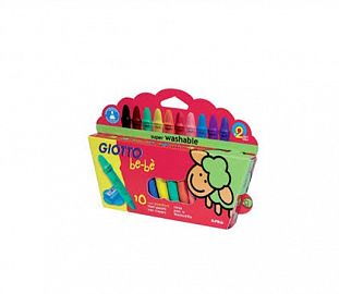 CRAYON DE CERA GIOTTO BEBE C/SACAPUNTAS CJ X10